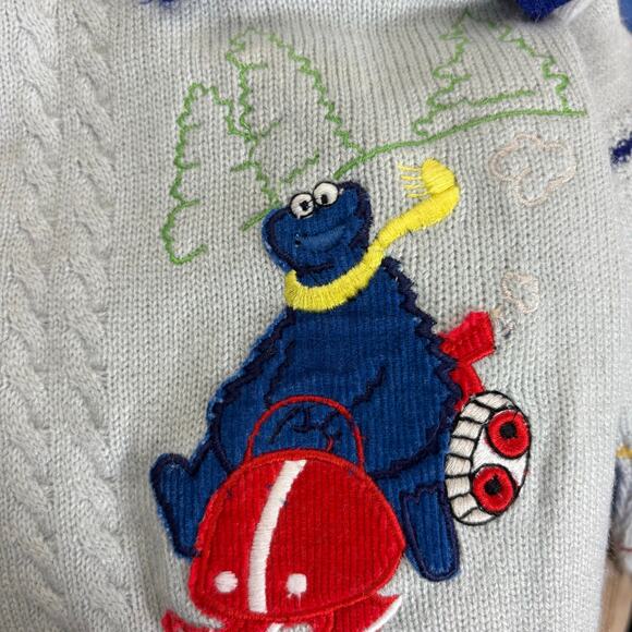 Vintage Baby Cookie Monster Collared Sweater Size 1 - Picture 4 of 4